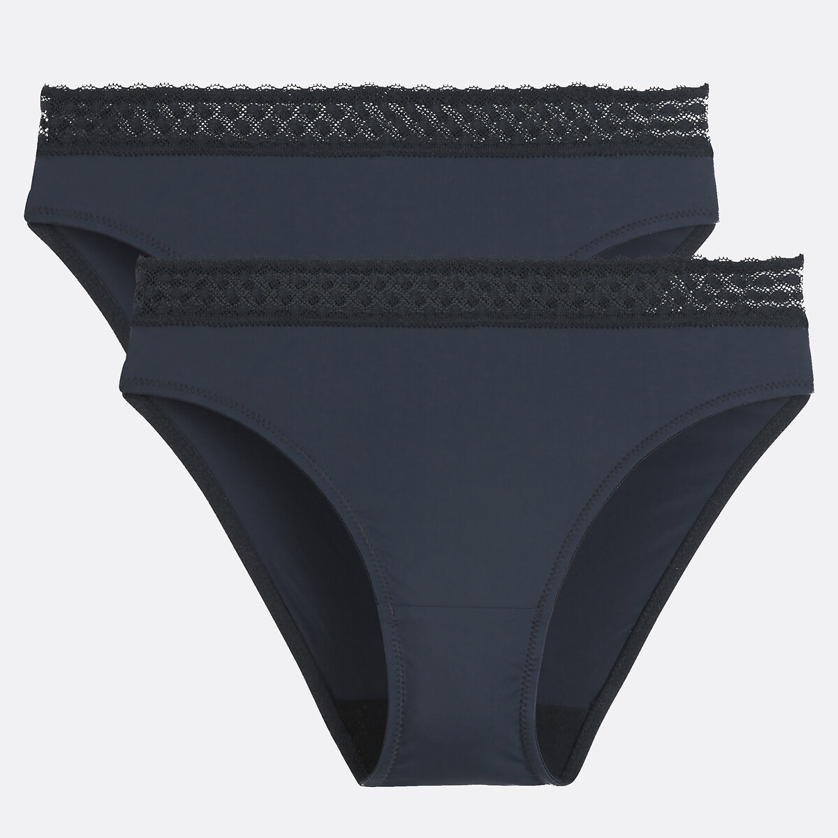 COLEÇÕES LA REDOUTE<br>Conjunto de 2 slips em microvezels