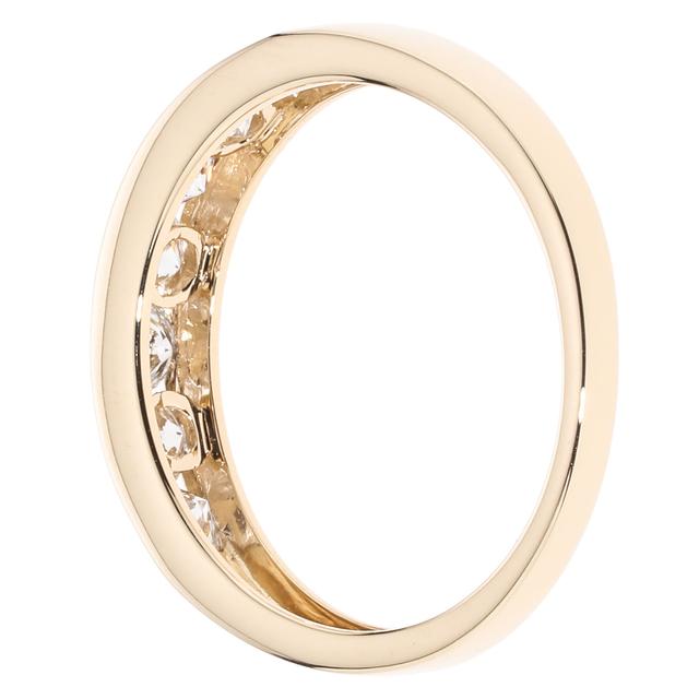Rivière-Ring, 7 Brillanten, ges. 1,0 ct., Gold 585