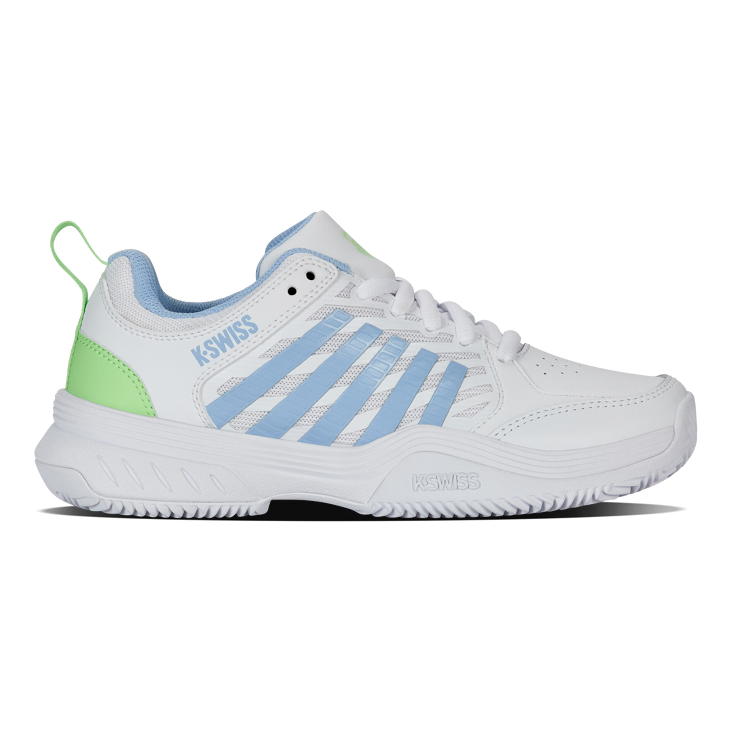 K-Swiss Court Express 2 Chaussure Terre Battue Femmes - Blanc , Bleu Clair