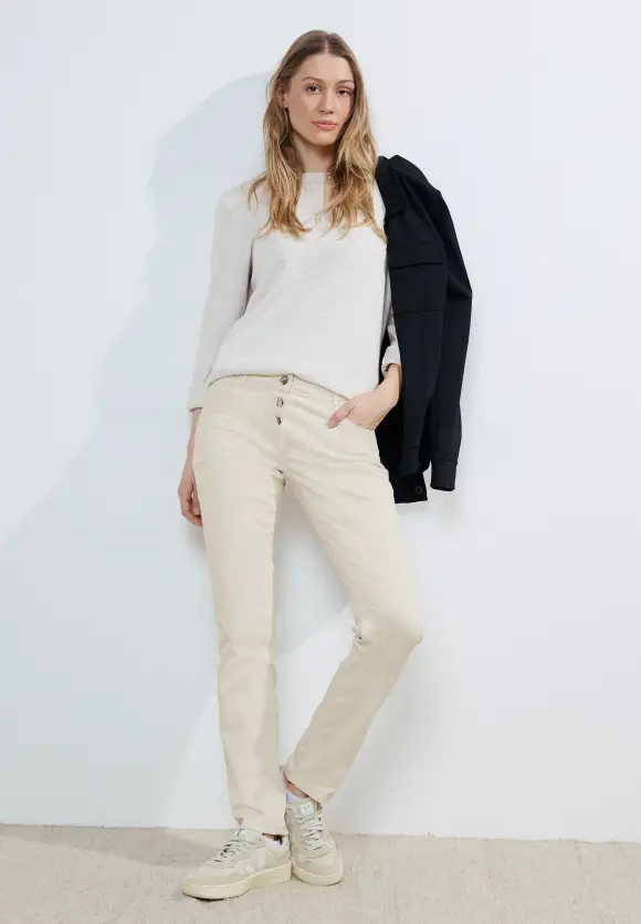 Slim Fit Jeans - raw sand beige