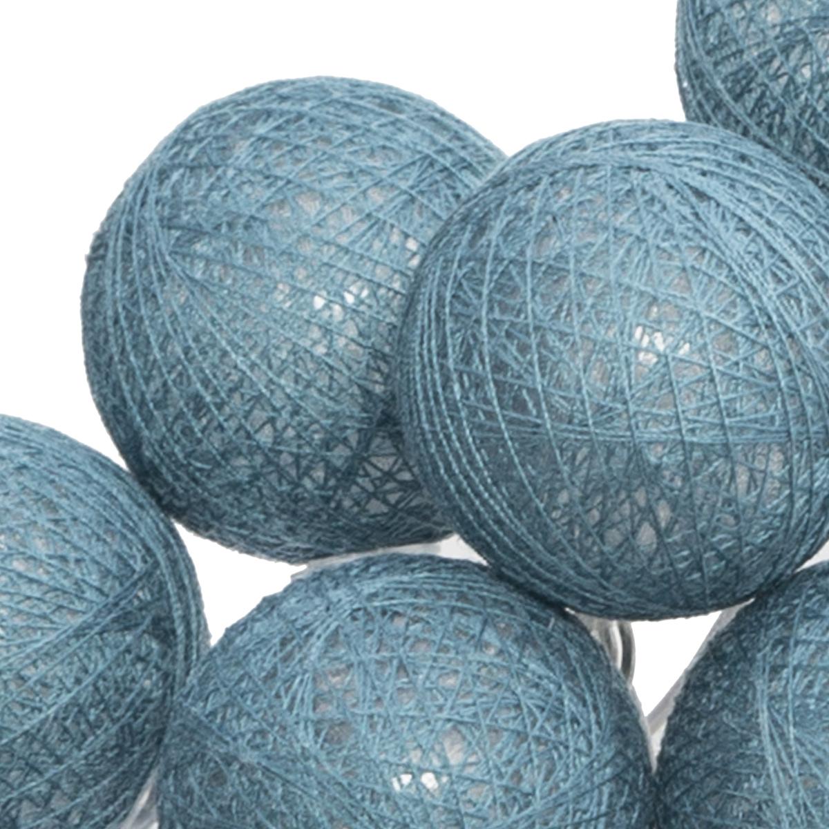 GUIRLANDE LED SECTEUR 20 BOULES BLEU D.6CM