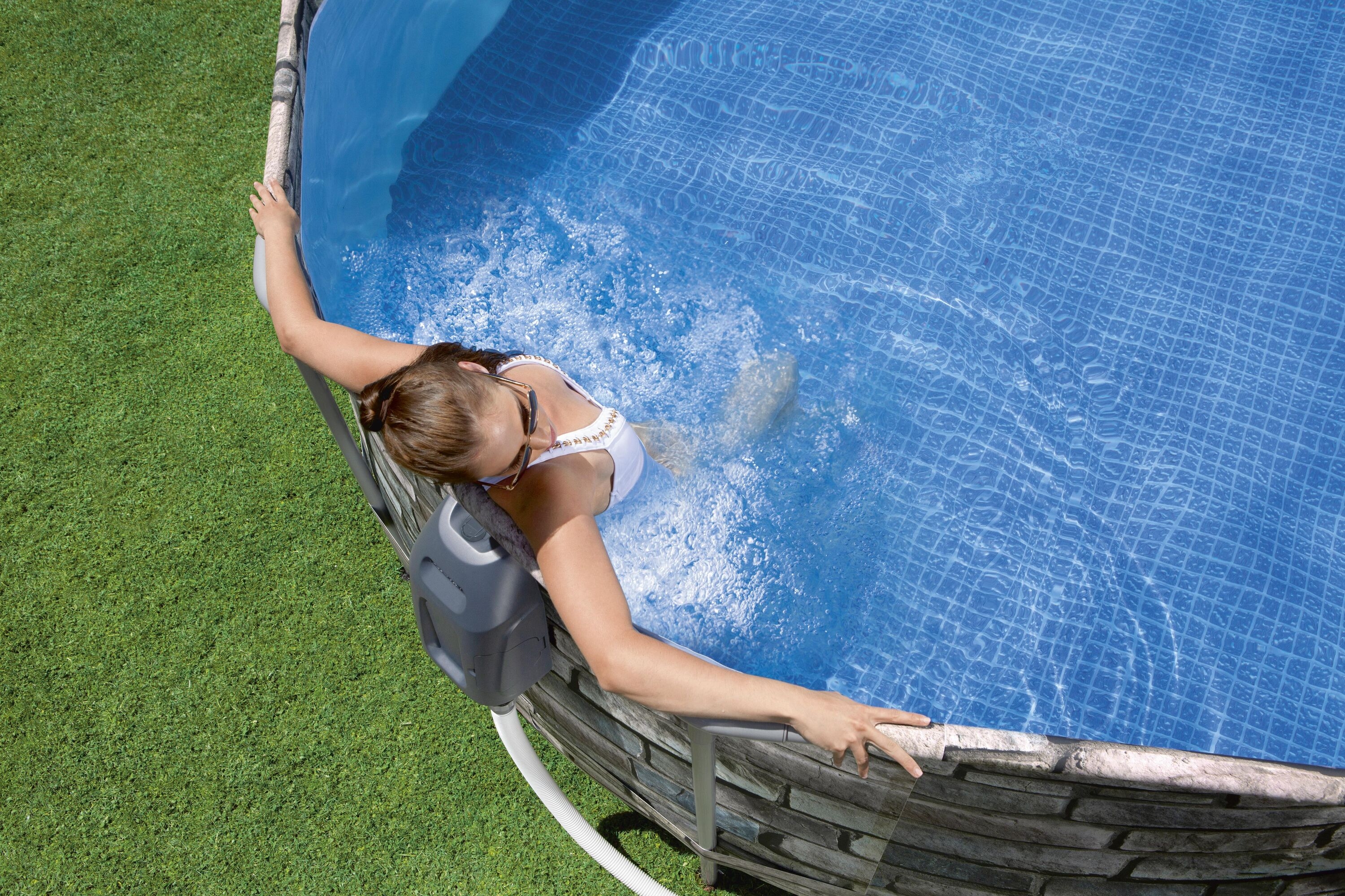 Bestway Pool Comfort Jet Komplett-Set 610 x 366 x 122 cm