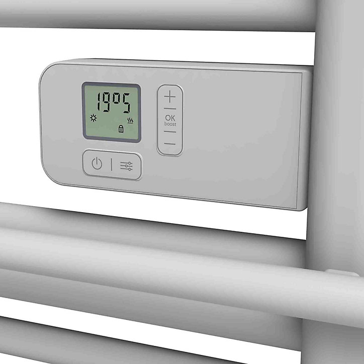 Sèche-serviettes électrique à inertie sèche GoodHome Solna blanc 500W