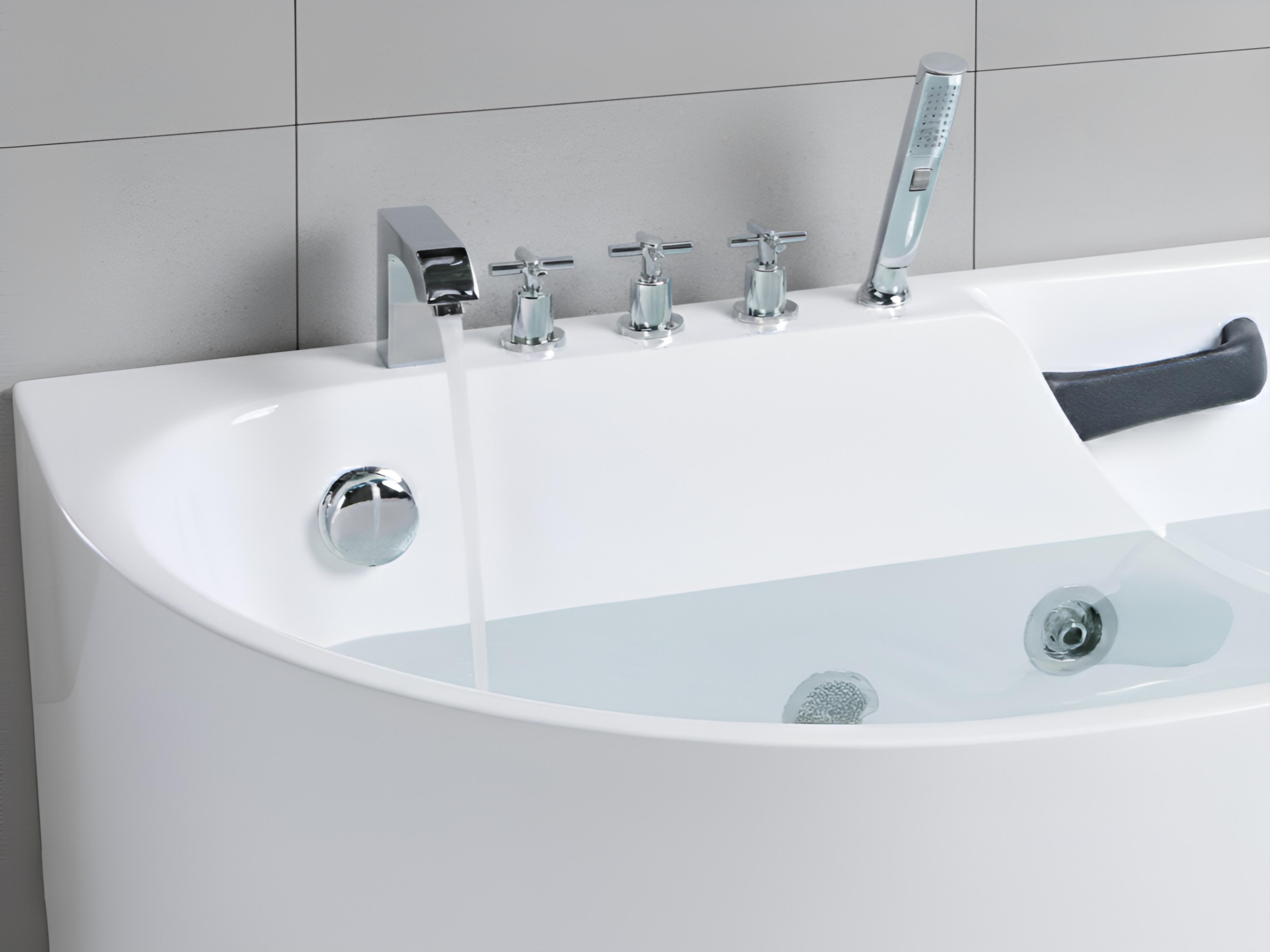 Hottub SAYULA linkszijdig 170 x 80 cm Wit