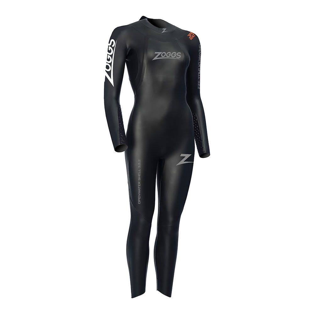Zoggs OW SHELL FS BZ - Combinaison intégrale 3/2/1.5 mm Femme black/orange