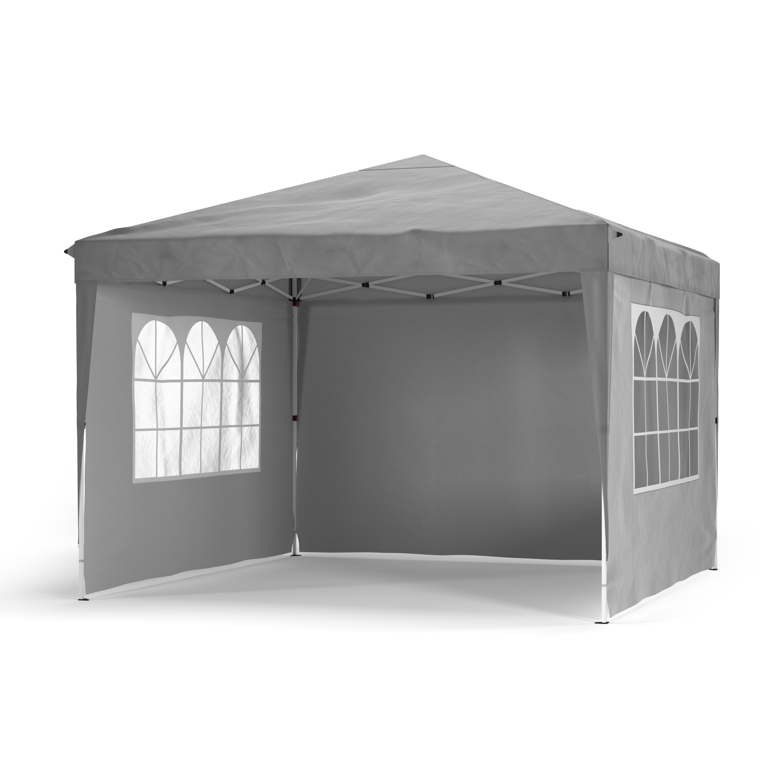 Partyzelt RAKO 3 x 3 m grau inkl. 4 Seitenwände