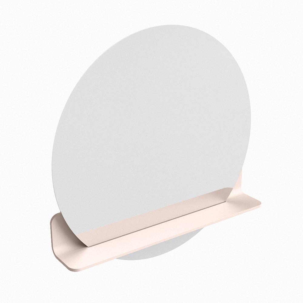 Mondiaz Spot spiegel rond Ø70cm met planchet rosee