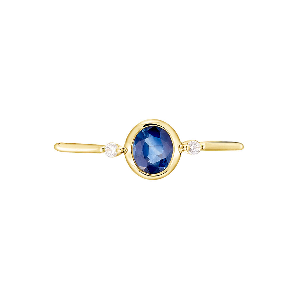 Bague Jahyna Or Jaune Saphir Et Diamant