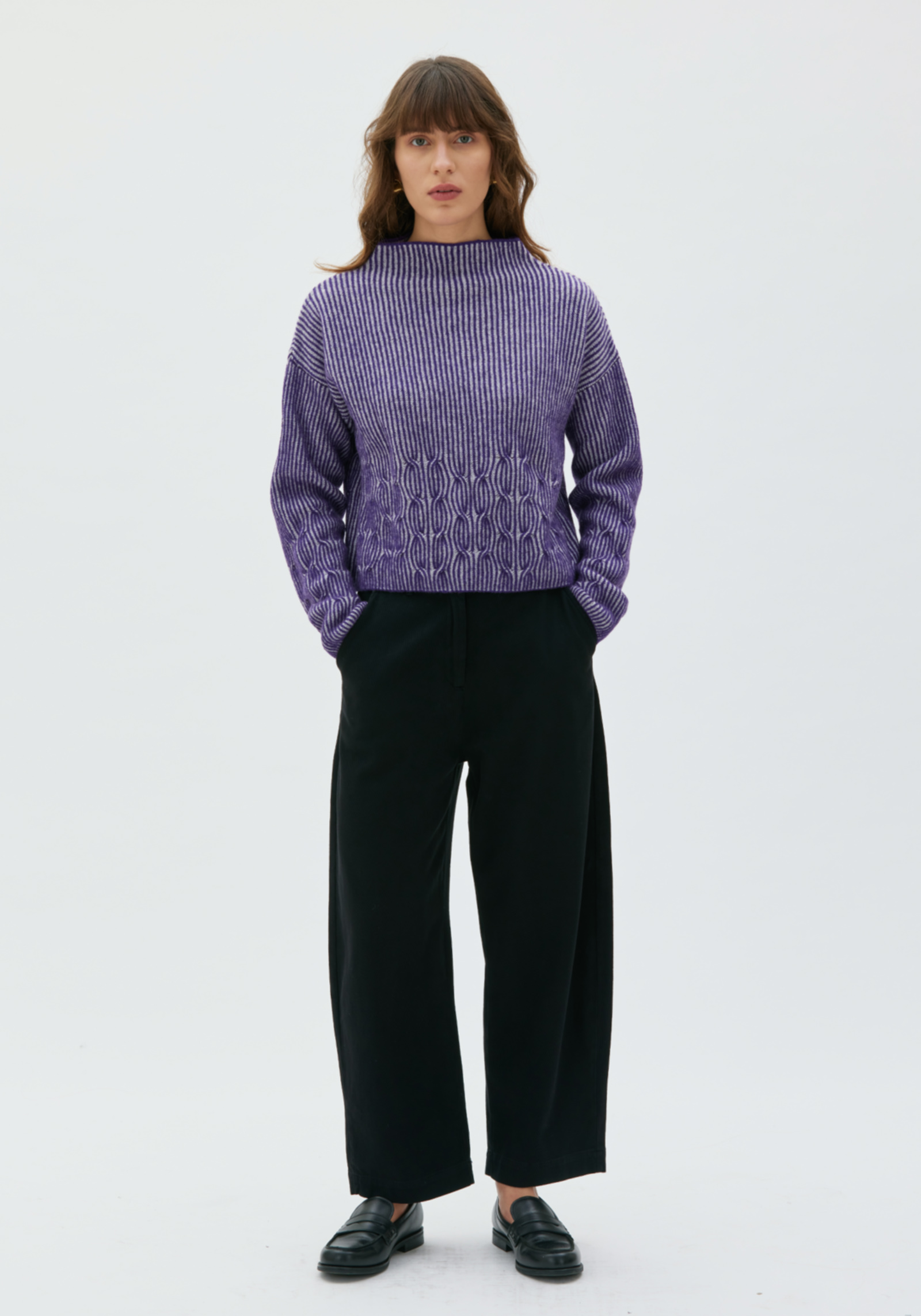 Maska Pullover Telma Wool Lilac Bicolour