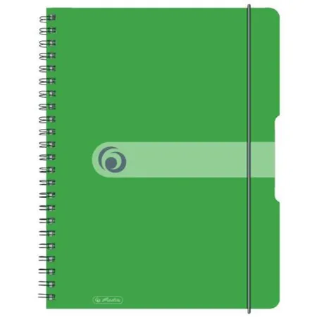 Herlitz Spiralblock A4 to go 80 Blatt Sonderlineatur kariert apfel
