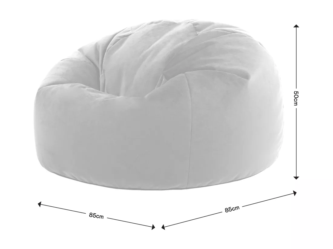 Pouf classique velours gris anthracite - AURORA
