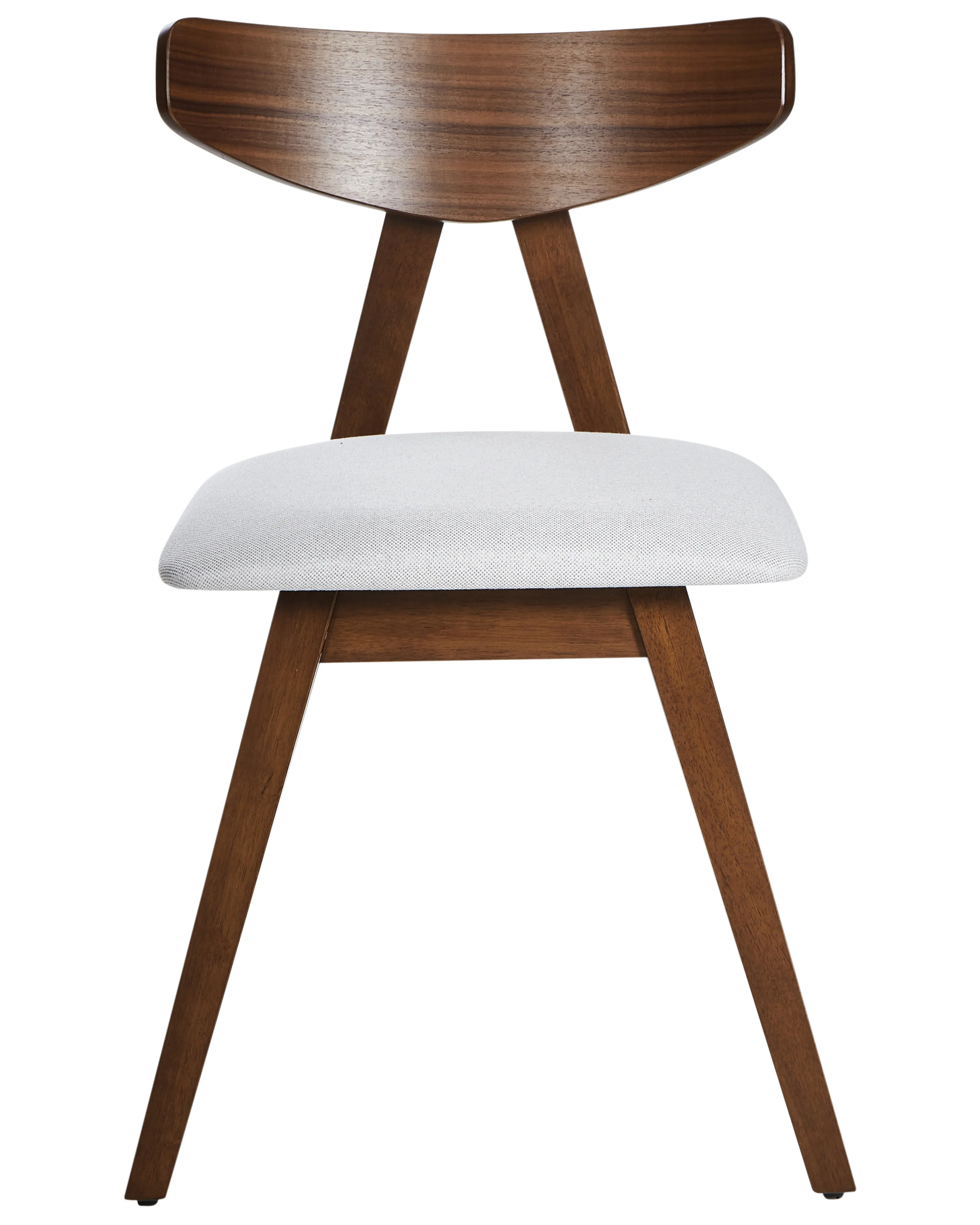 Set van 2 eetkamerstoelen LACOTA Hout Donkerbruin/grijs