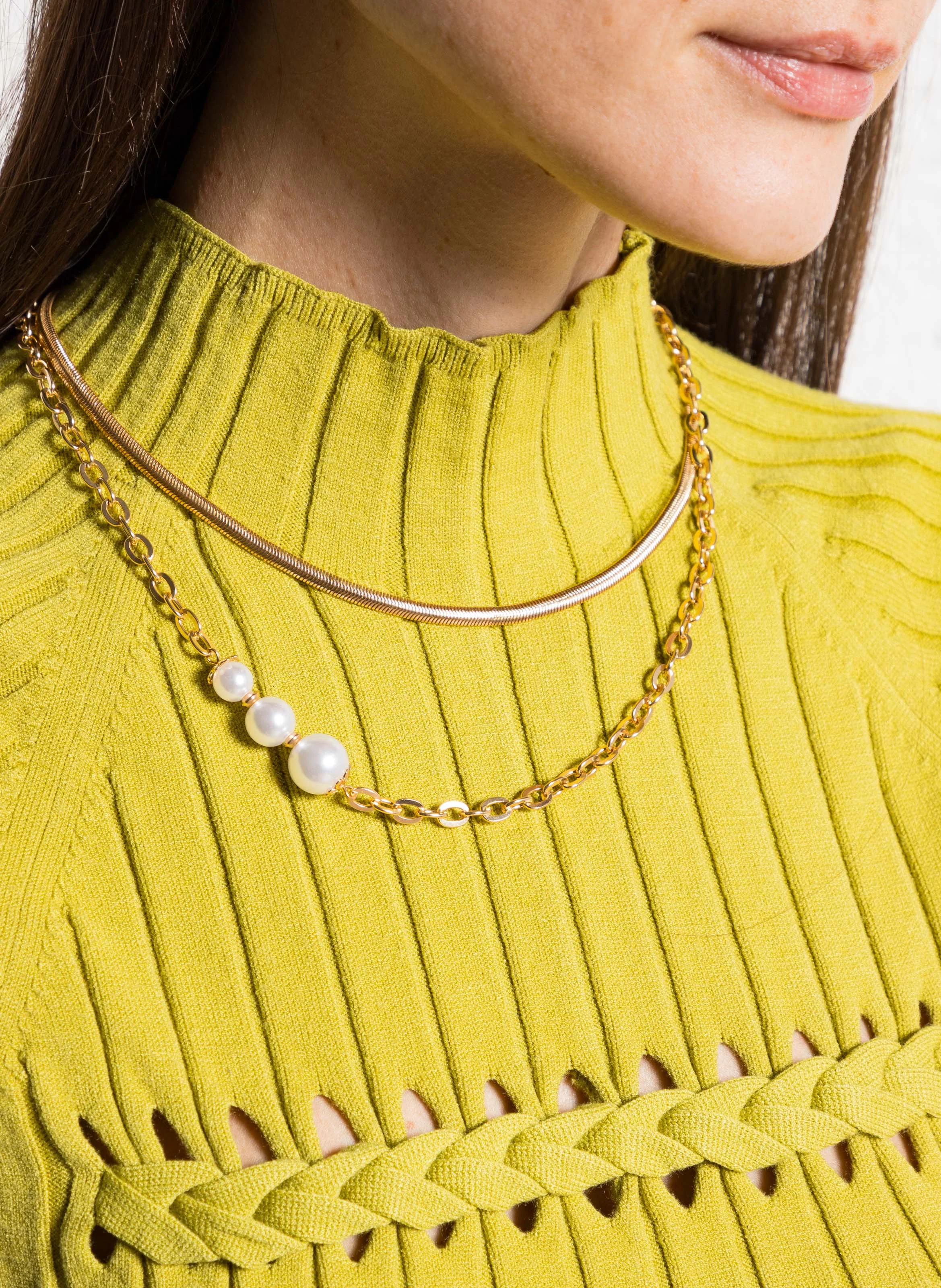Collier double rangs | Doré