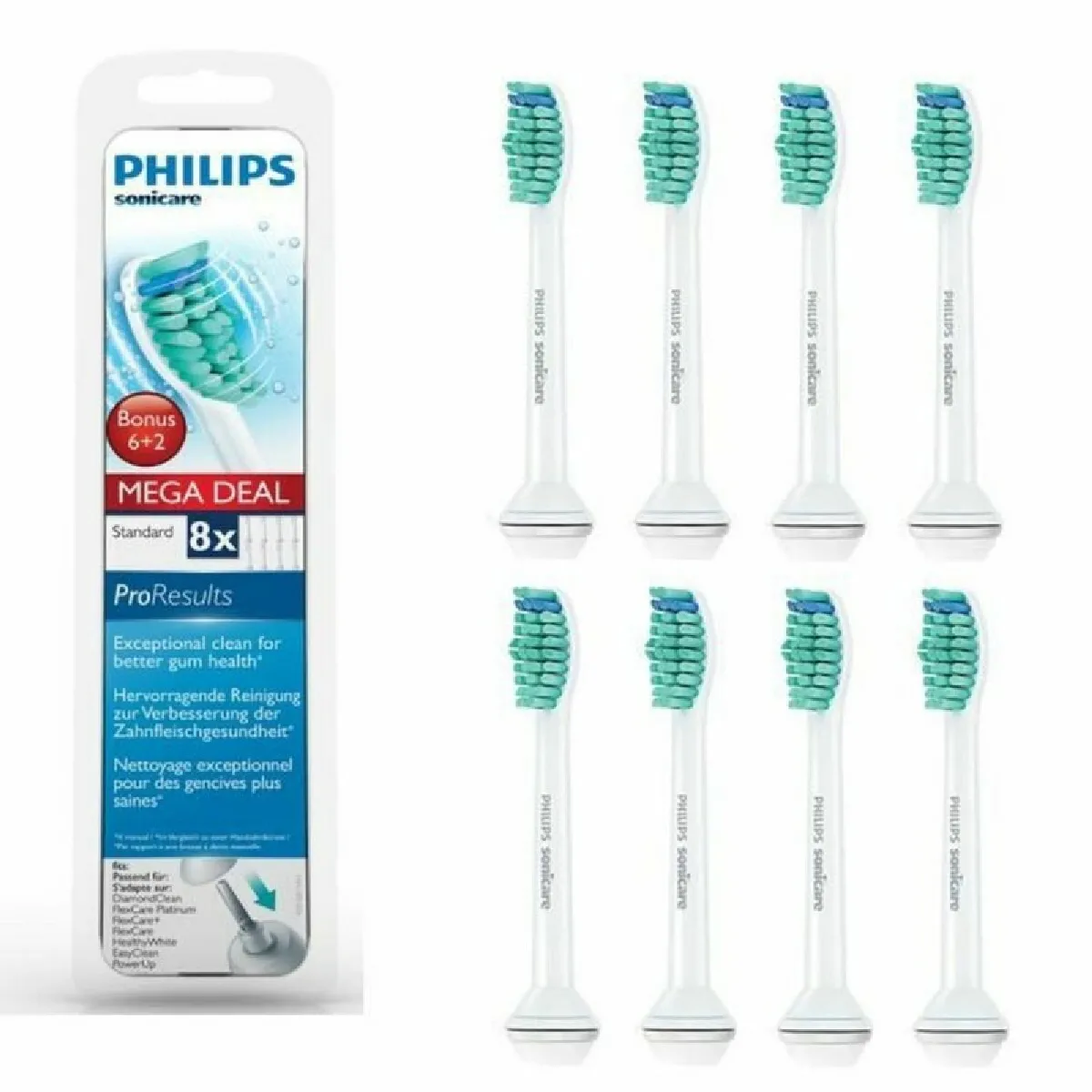 Philips HX6018/07 Blanc 8 Unités
