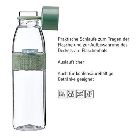 Mepal Trinkflasche Ellipse 500 ml - Nordic sage