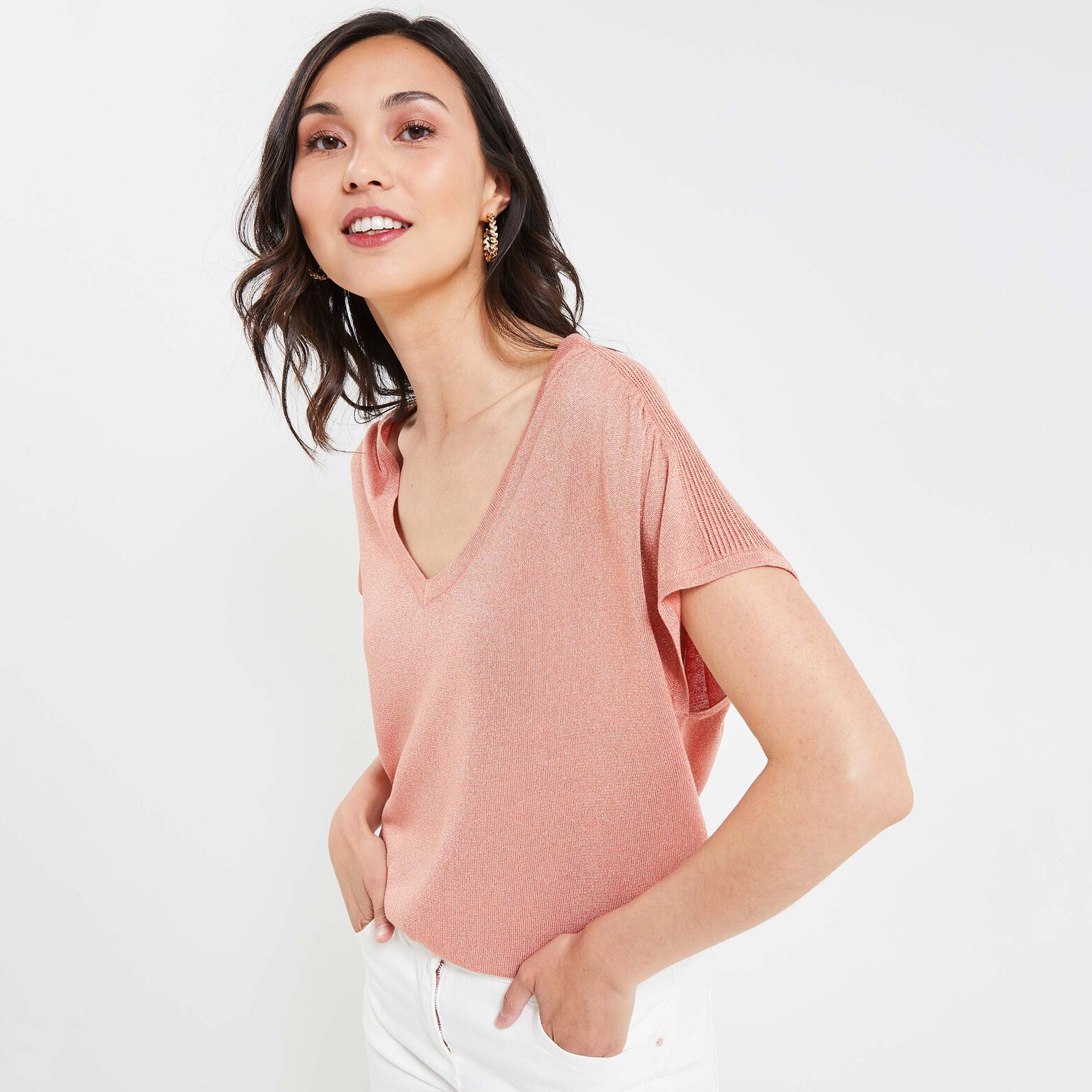 T-shirt scintillant femme