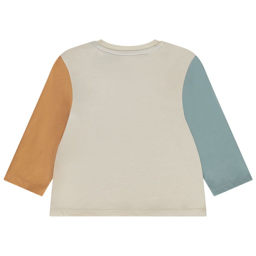 T-shirt manches longues effet color block pour bébé garçon - Ecru