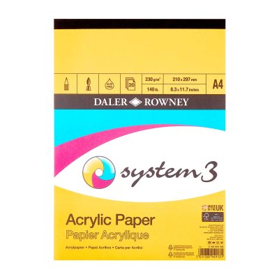 Daler Rowney System3 A4 Acrylic Pad: 230 GSM