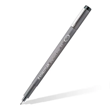 STAEDTLER® Fineliner pigment liner, schwarz, 4+2 GRATIS Etui
