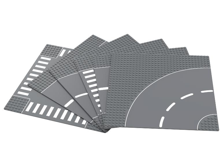Set van 6 bouwplaten voor bouwstenen