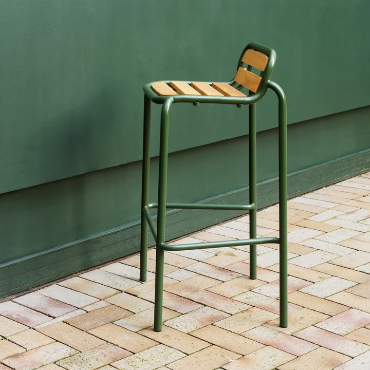 Normann Copenhagen - Vig Outdoor Barstuhl, H 75 cm, schwarz