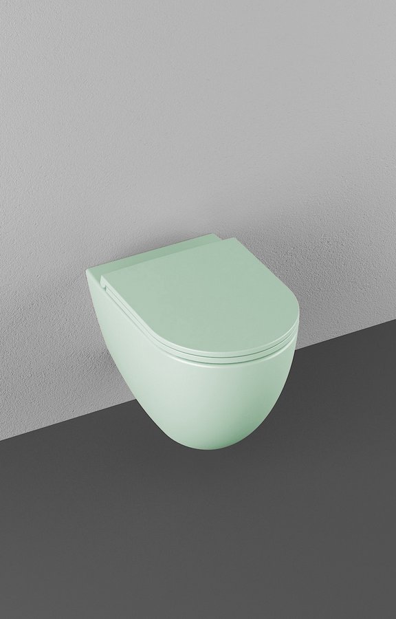 Isvea Infinity randloos toilet 53x36.5cm mintgroen