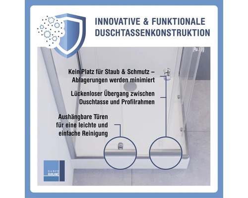 Aurlane Phantom complete douche-unit 115 x 90 x 230 cm zwart