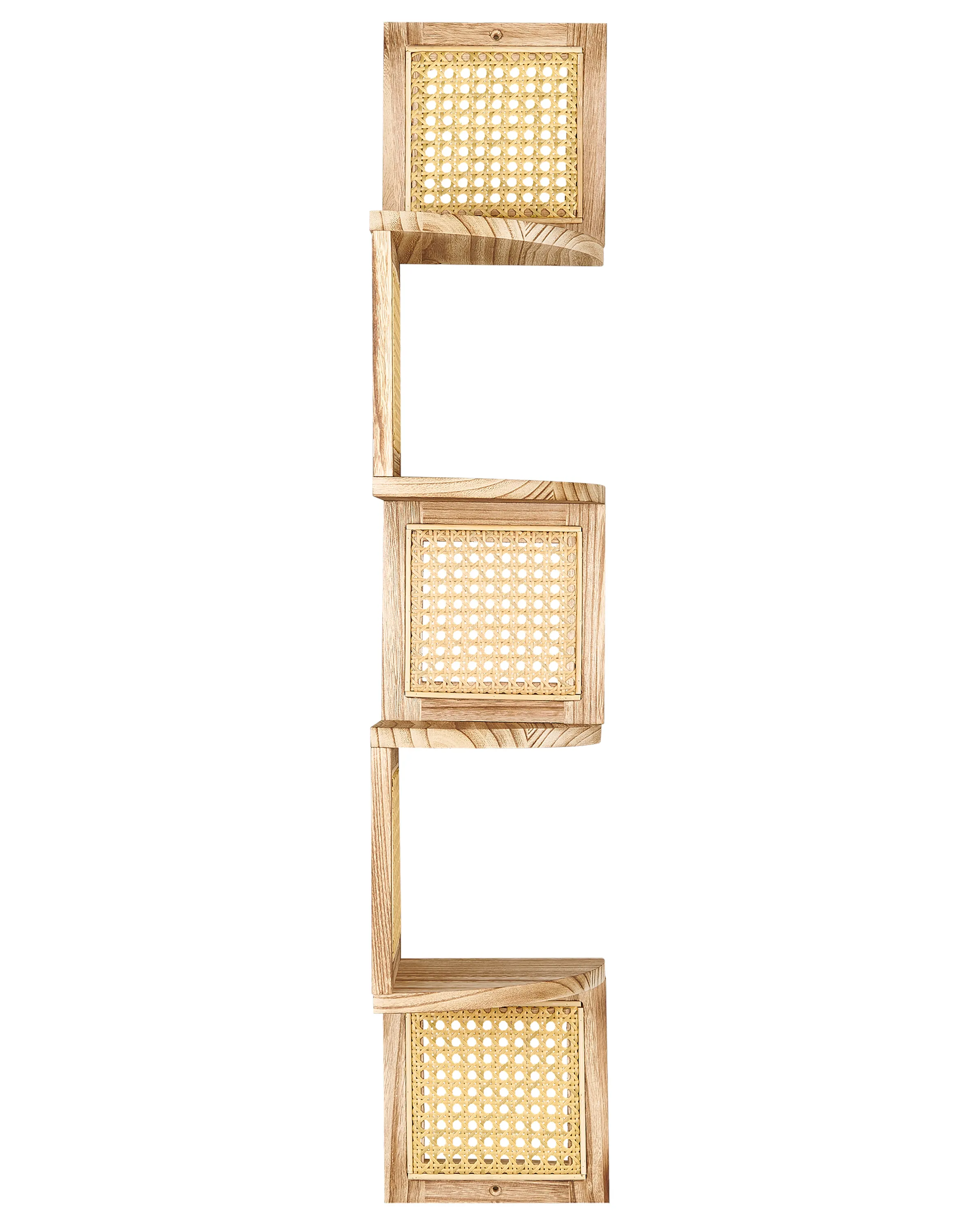 Opbergkast met 4 planken ALDER Paulowniahout 101 cm Lichtbruin