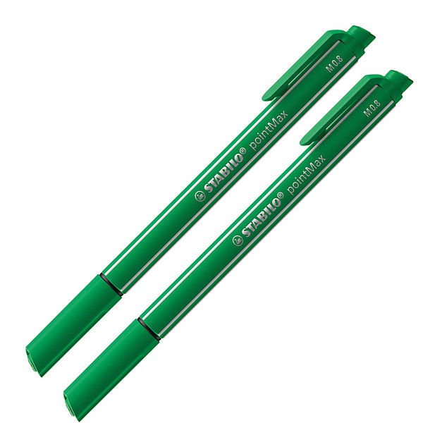 Feutres Stabilo PointMax coloris vert, lot de 2