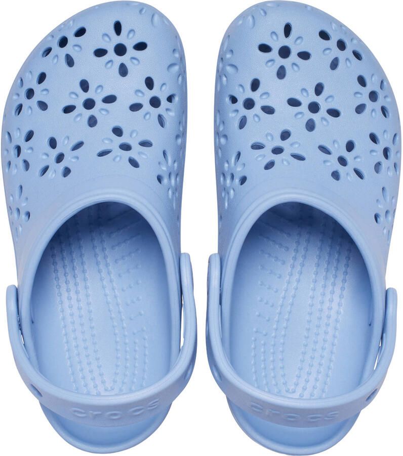 Crocs Schoolkind Tiener classic floral cut out clogs blauw