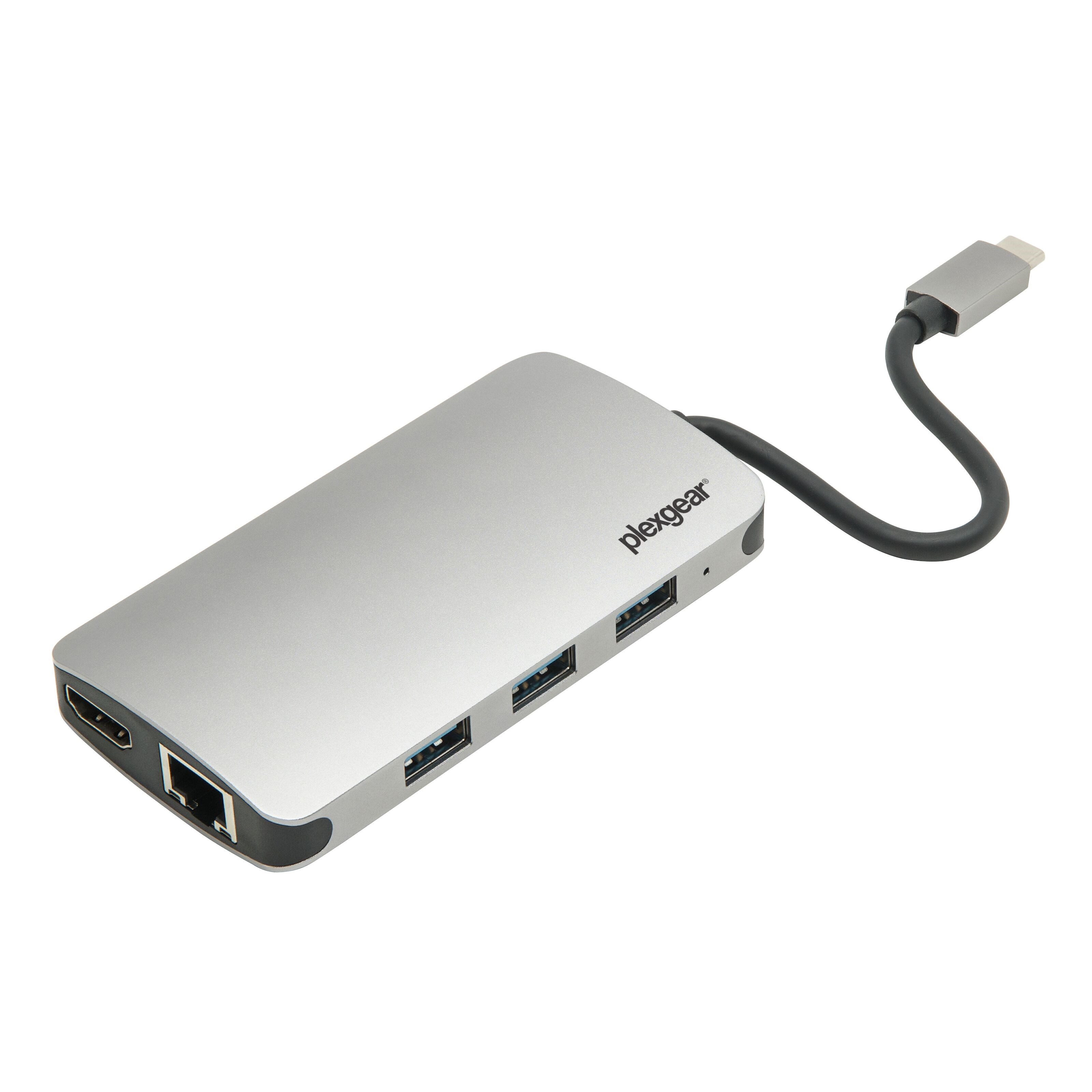 Plexgear Multiadapter for USB-C med 9 tilkoblinger