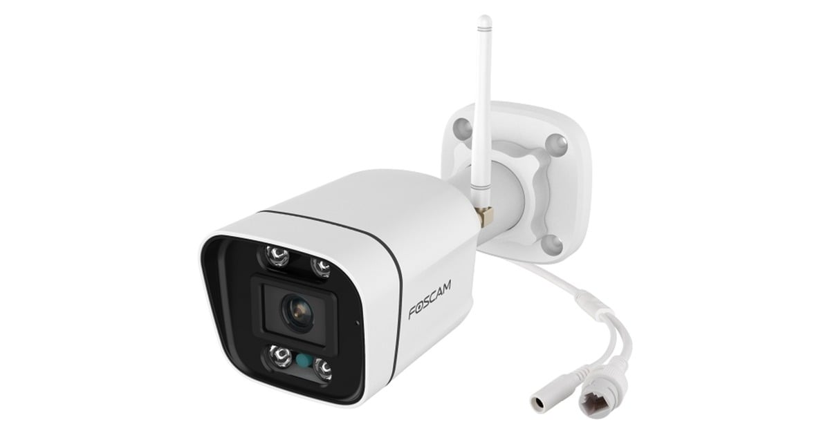 FoscamV5P, 3K/5MP Dual-Band WiFi camera met geluid- en lichtalarm  (Wit)