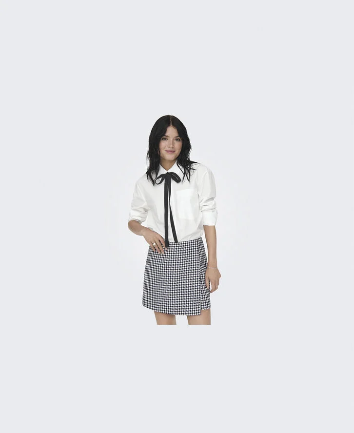 ONLY ONLMOCO CALA LS BOW SHIRT WVN Bright white
