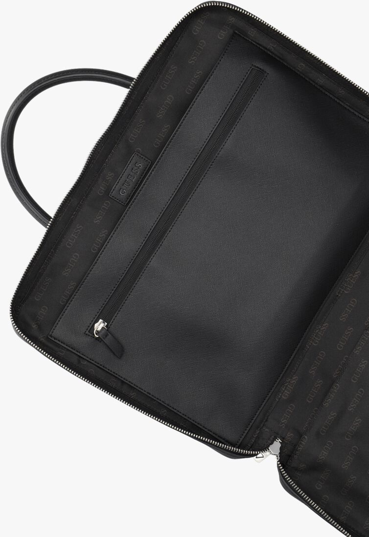 GUESS zwarte guess laptoptas crts sffn smrt doc case w hndl