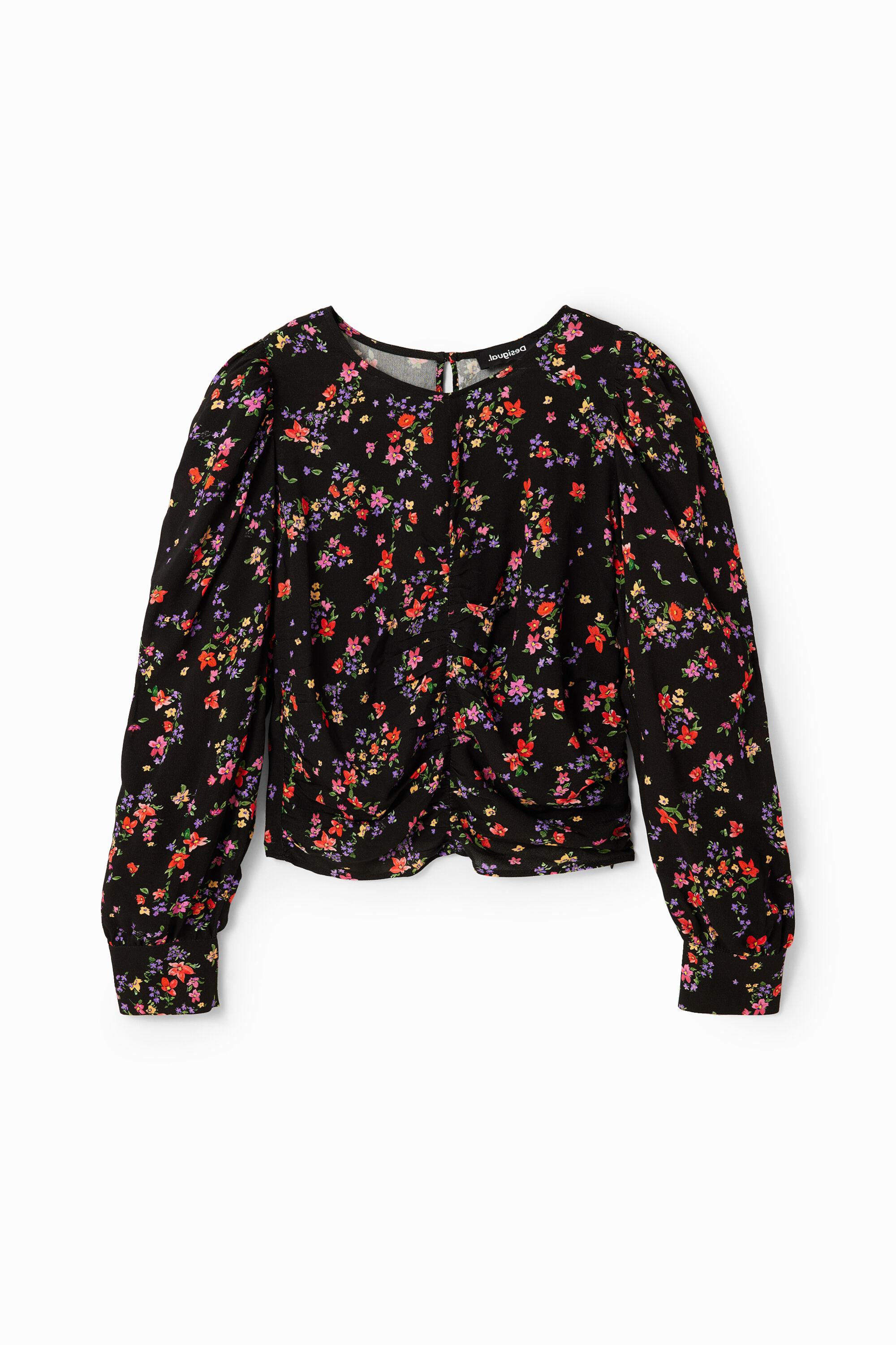 Blusa floral com babados
