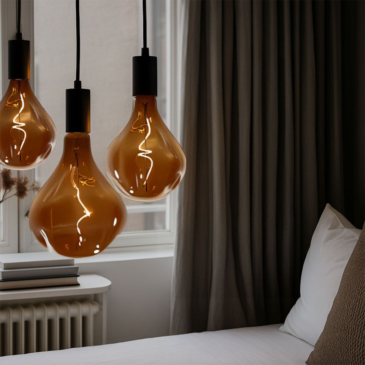 Industriële hanglamp zwart 3-lichts - Facil