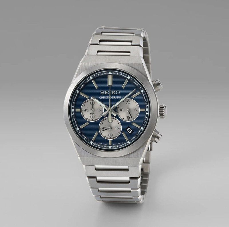 Seiko - SSB453P1 - Chronograaf - Zwart/Wit - Staal