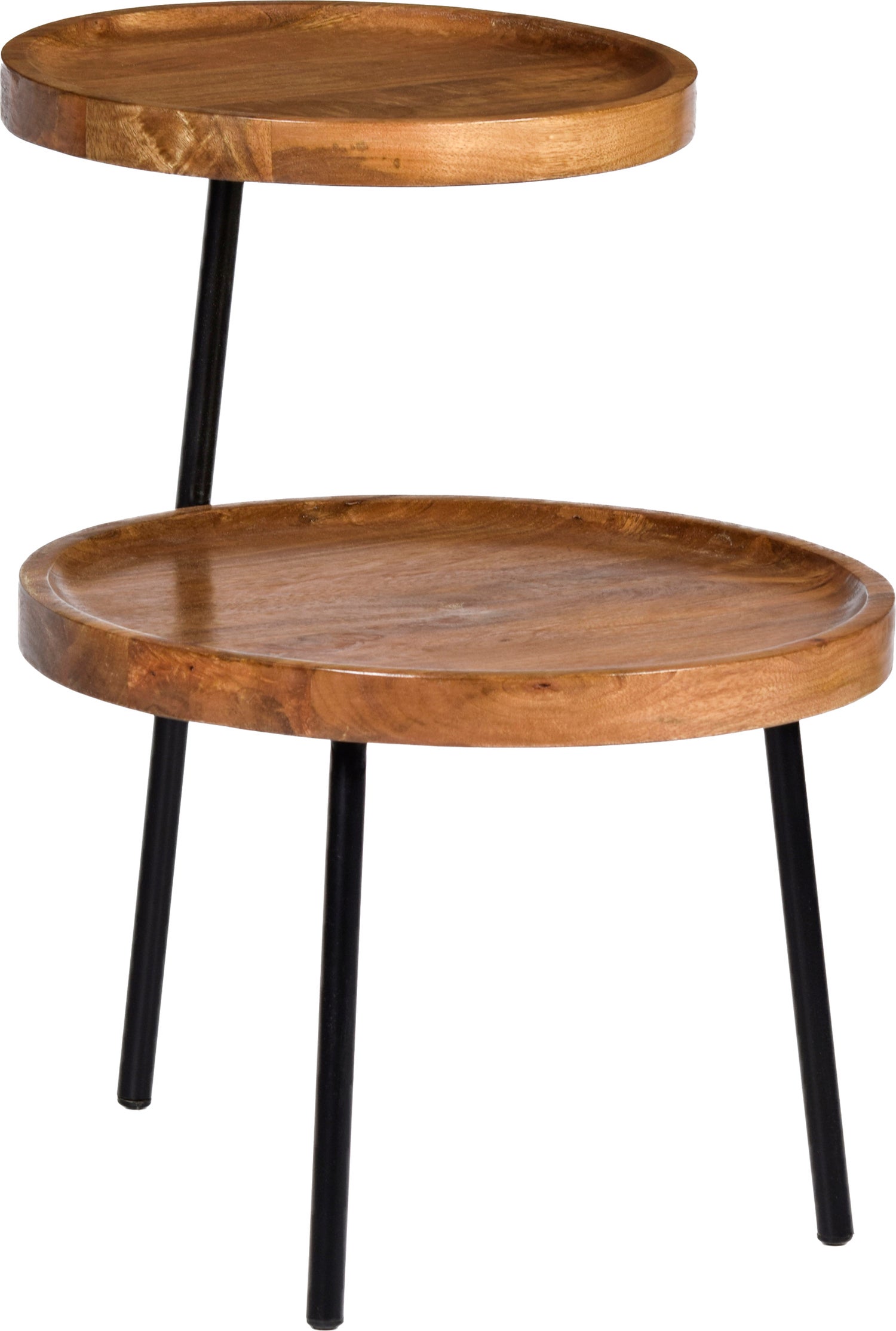 Brix bijzettafel Ruby naturel / zwart D 45 H 60 cm