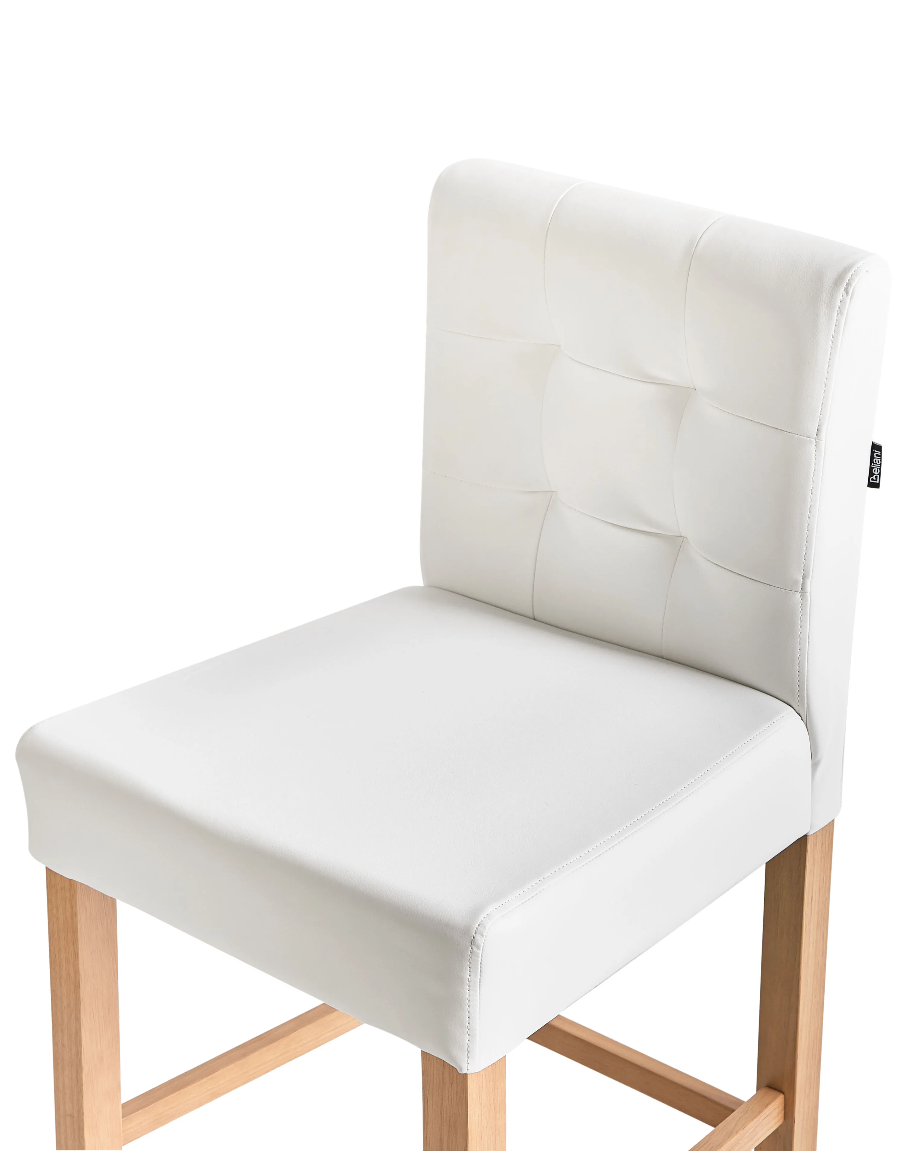 Set van 2 barstoelen MADISON Kunstleer Gebroken wit