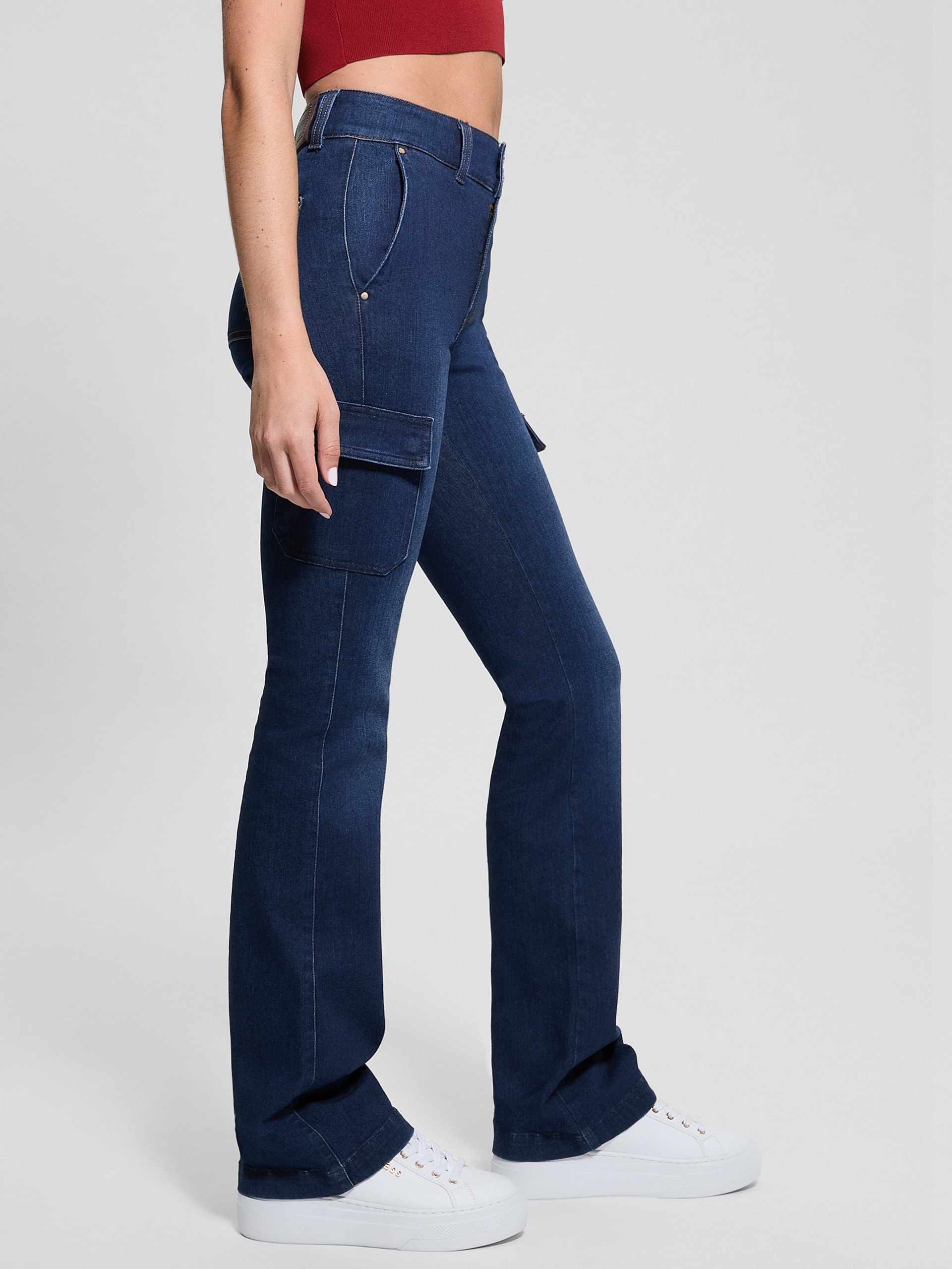 Calça jeans Eco Cargo Mini Bootcut