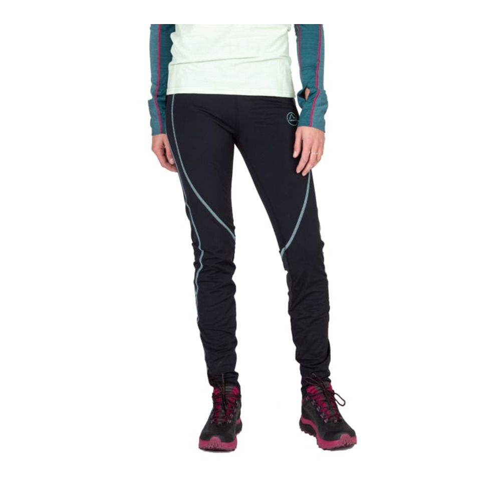 La Sportiva INSTANT - Legging Femme black/turquoise