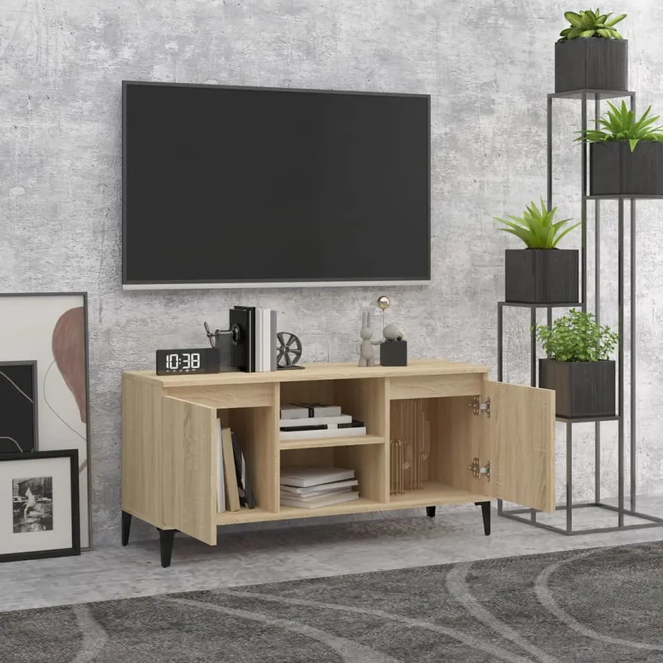 vidaXL - Tv-kast - Bruin - Bewerkt hout
