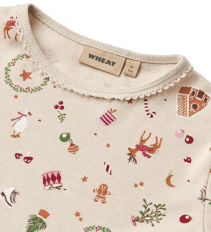 Wheat Natt?j - 2-delt - Mila - Offwhite Holiday