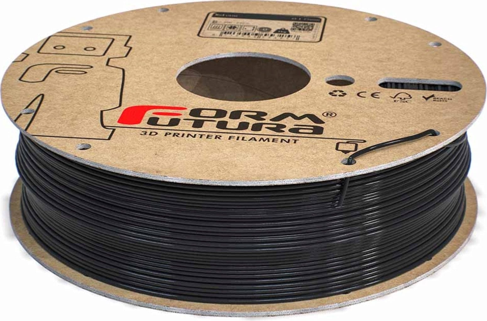 FormFutura  EasyFil PET Black, 1,75 mm / 750 g    PET-Filament mit hoher Dichte, Härte & Steifigkeit