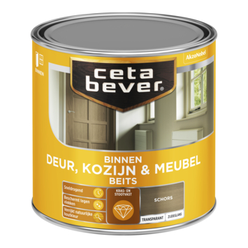 CetaBever Deur, Kozijn & Meubelbeits zijdeglans transparant schors 250 ml
