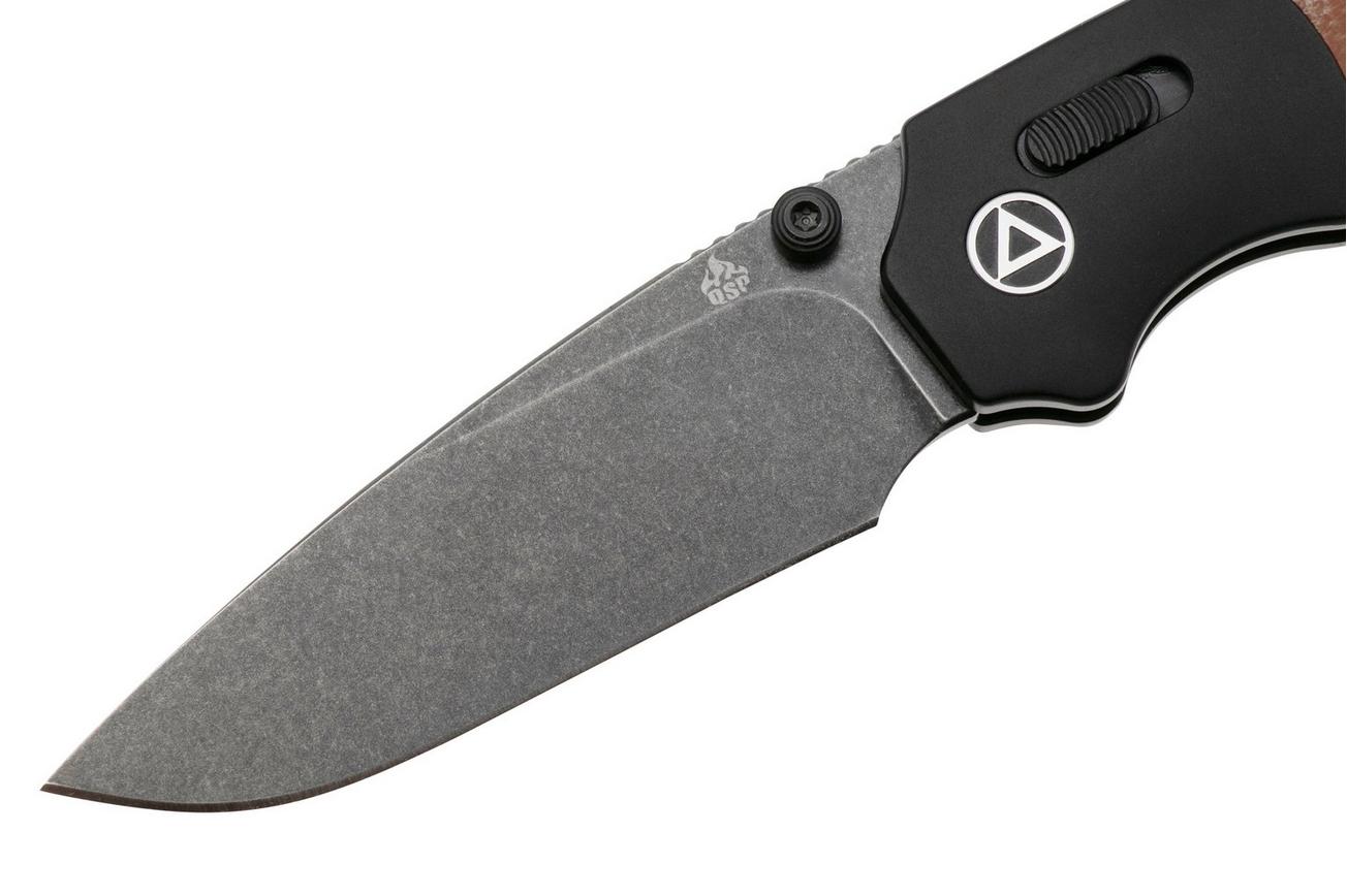 QSP Knife Vault QS157-C2 Dark Stonewashed Tan Micarta, zakmes, Jacob Lundquist Design