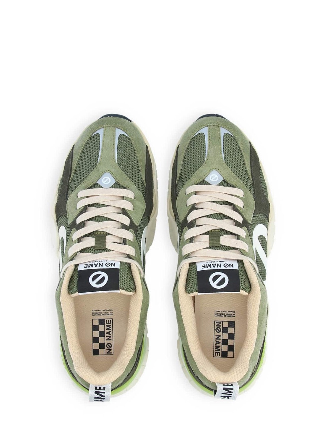 no name Baskets de ville Homme Krazee Runner M Vert Daim