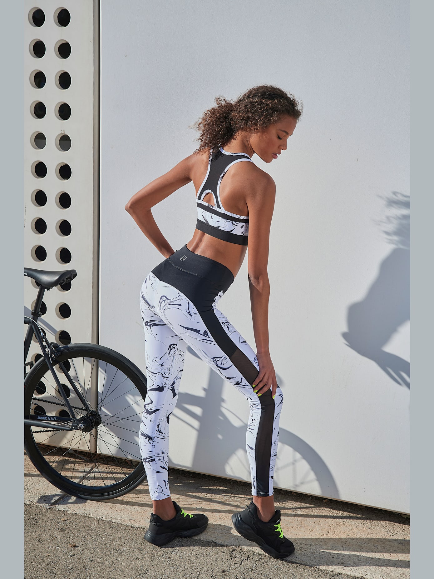 Legging caleçon performance en mélange de matières