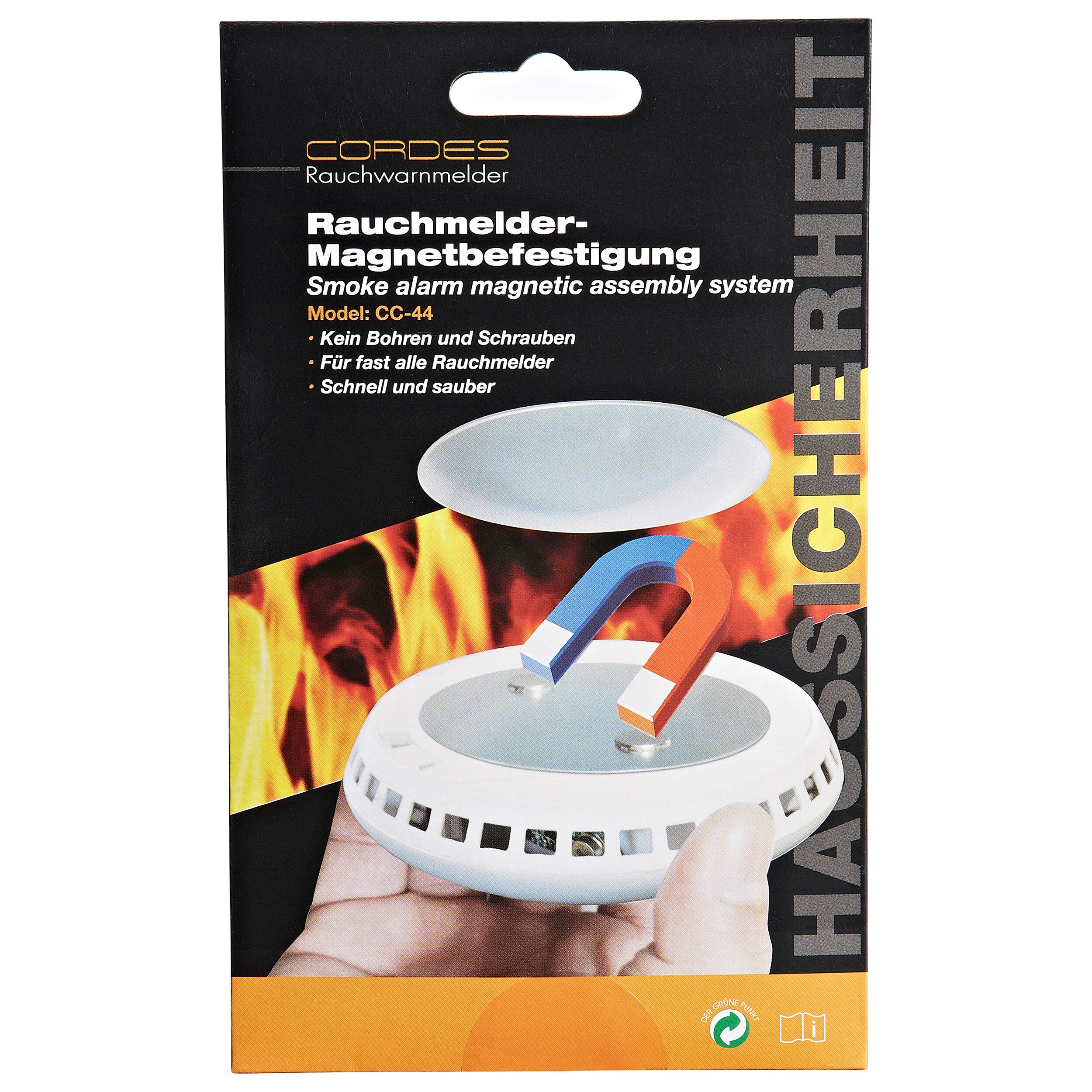 CC-44 Magnet-Befestigung Rauchmelder Zubehör Magnet Pad Halter Rauchwarnmelder