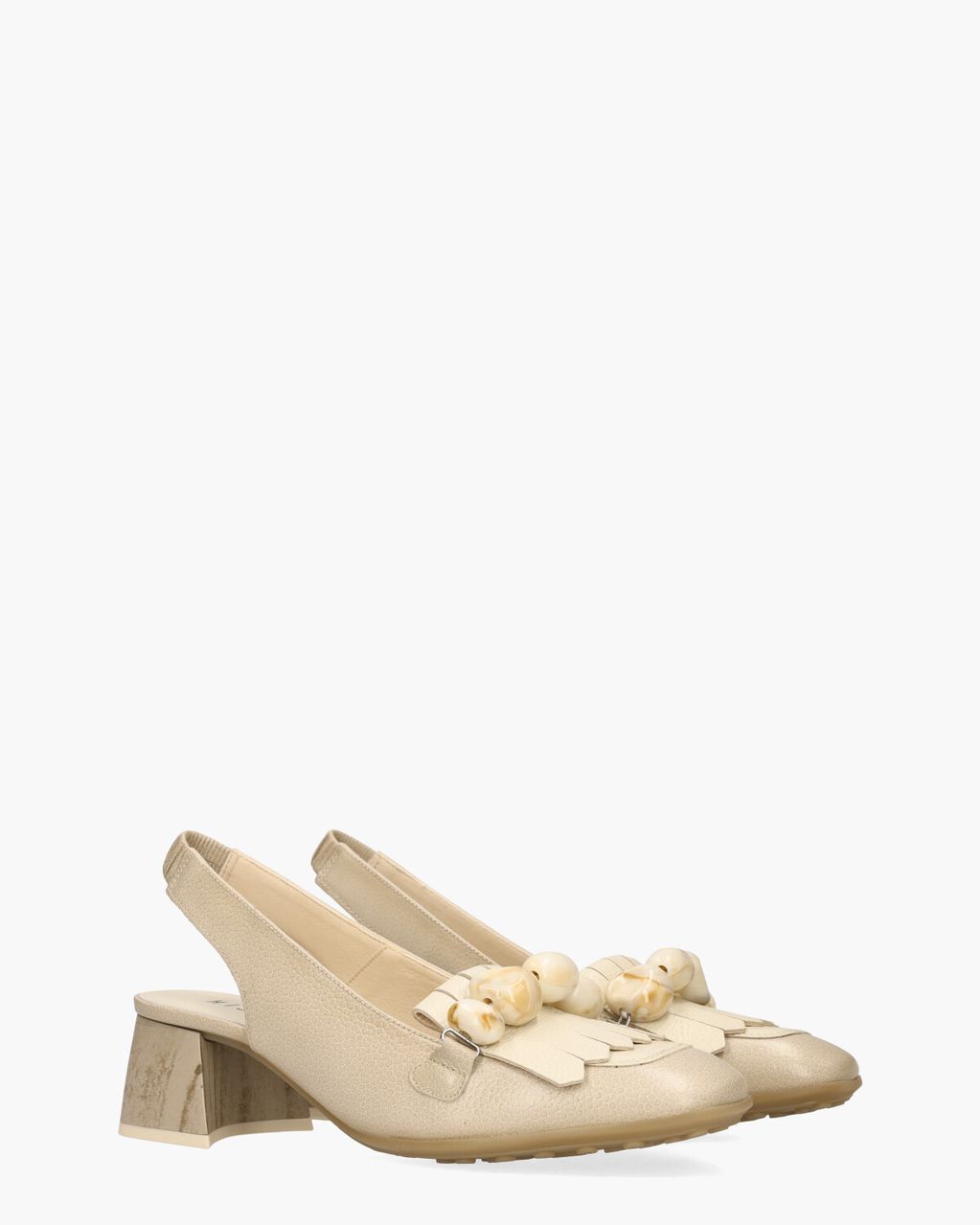 Hispanitas HV253945 Beige Dames Slingbackloafers